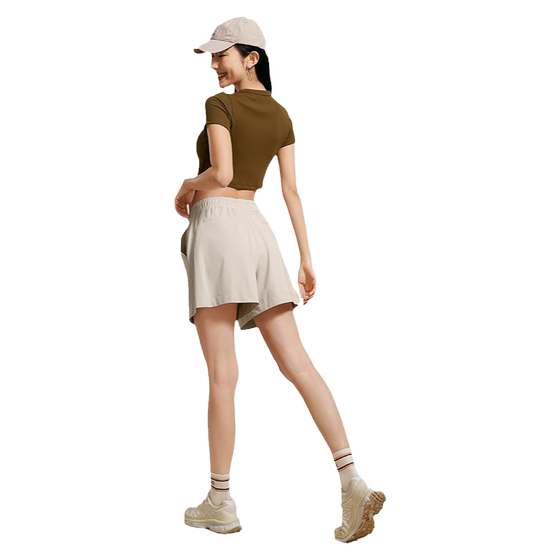 VFU Bacterbinoscopy Sports Leisure Pants Female New Spring and Summer Running Fitness Small A -line Loose Wide -Legs Short Pants