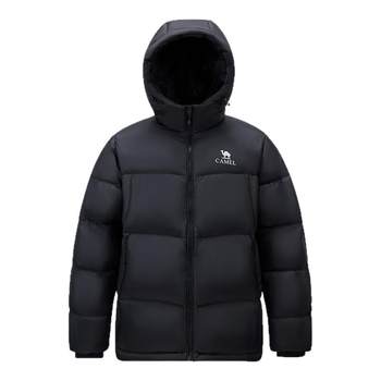 Camel men's down jacket men's winter 2025 new style plush thickened hooded warm short bread jacket jacket
