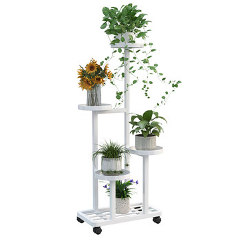 
Jingwei Meiju movable flower shelf living room floor-standing