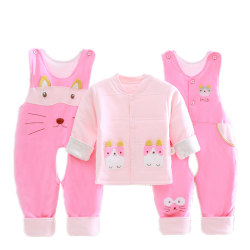 Baby pure cotton three-piece set spring and autumn