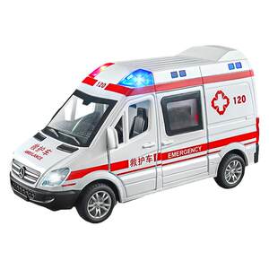 
Large ambulance toy children's alloy 120 rescue truck fire truck doctor boy model police car girl 3