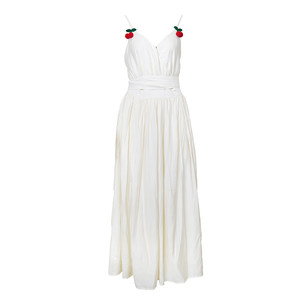 
CLOUDSEASON strap French V-neck suspender dress summer temperament celebrity high waist slim chiffon long skirt
