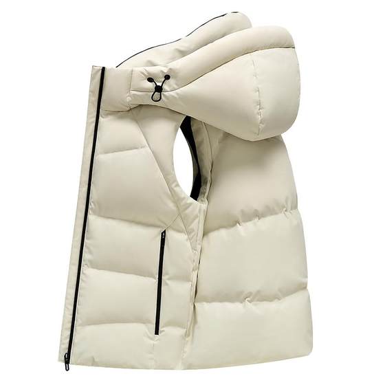 
Duck Down Vest for Men and Women Same Style 2025 Autumn and Winter New Arrival Versatile Loose Short Style Hooded Thick Vest J