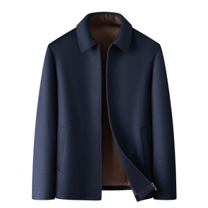 
[100% wool] Mengtejiao men's pure wool wool jacket 25 autumn and winter business middle-aged coat warm coat J