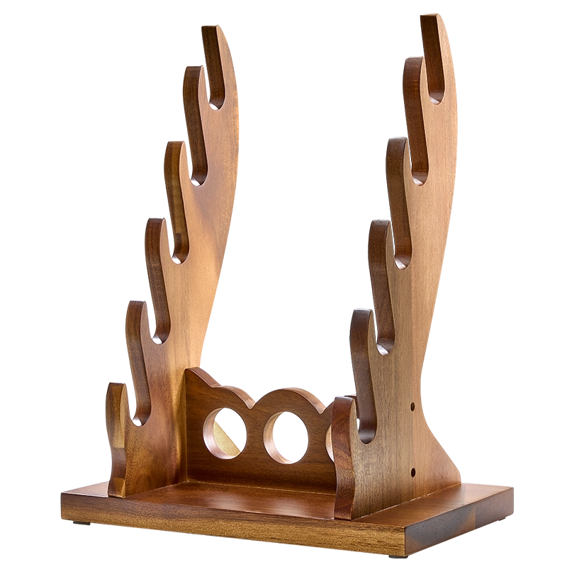 日式五層刀架設計風幹功能千壽品牌廚房木質刀座收納展示架