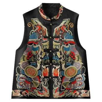 
National style vest heavy industry embroidered vest 2025 mother's wear