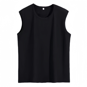300*0.5kg Men's Sports Vest Pure Cotton Polying Fat Loose Loose Loose Code Skirt Summer Summer Sleeve Sleeveless 12XL

