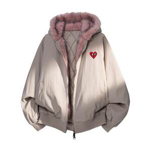 
Charles Heart American style mountain carving cotton coat men's winter cold protection thickened hooded trendy brand versatile couple cotton coat