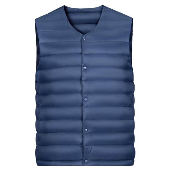 
Flying in the Snow 2026 Spring New Men's Round Neck Down Jacket Vest Versatile Layer Comfortable Warmth Casual