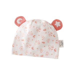 
Newborn baby hat spring and autumn style 0-3 months old baby boneless double layer fetal hat type a pure cotton protective fontanel door hat