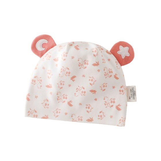 
Newborn baby hat spring and autumn style 0-3 months old baby boneless double layer fetal hat type a pure cotton protective fontanel door hat