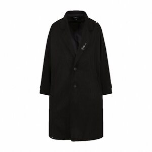 PMET deconstructing row hair woolen coat segmentation design Guo tide brand male autumn and winter loose casual mid -length jacket