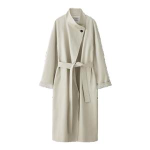 
RUISHI stand collar with a crisp custom one-button silhouette short and long versatile windbreaker jacket for women