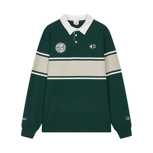 丁禹兮同款Champion冠军POLO衫男26春季新款长袖复古学院风T恤女