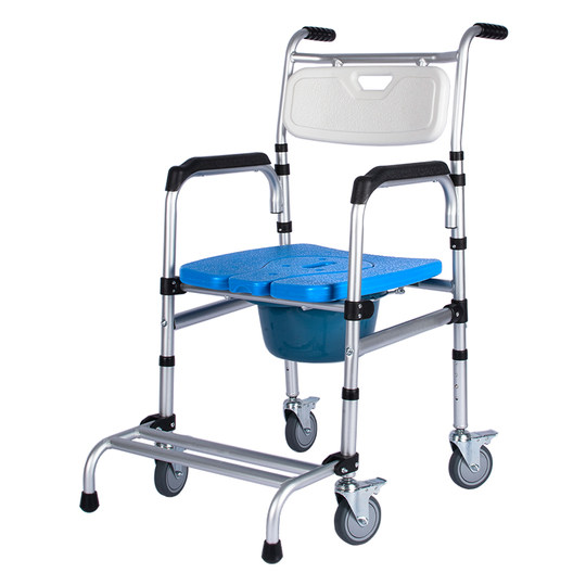 Wheeled Bathing Machine Dual-Purpose Wheeled Shower Chair for Elderly Bathing and Sitting