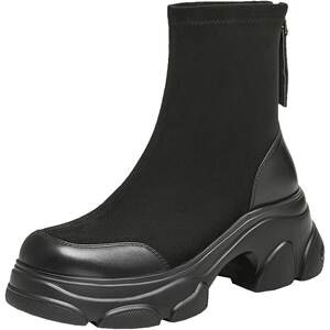 
TATA his her cat claw boots winter fashion boots stretch boots women's boots thin boots plus velvet short boots CEG07DZ5