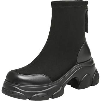 
TATA He She Meow Claw Boots 2025 Winter Fashion Boots Stretch Boots Women's Boots Slim Boots Plus Velvet Short Boots CEG07DZ5