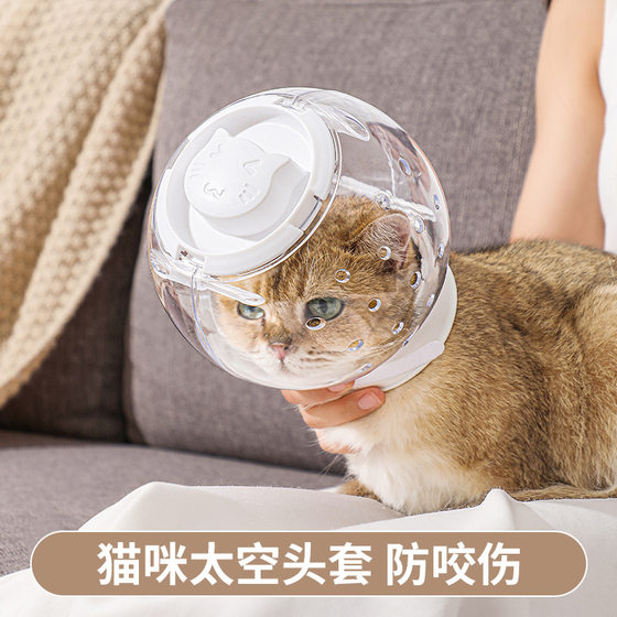 宠物用品猫咪打针防咬太空头套透气伊丽莎白圈宠物狗狗头罩