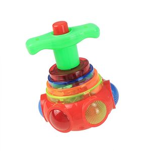 Children's flash music gyro colorful rotation cool light rotation gyro boy girl outdoor glowing toys
