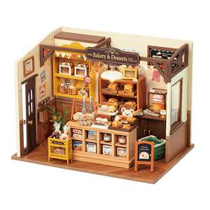 rolife Ruobeca's bakery handmade DIY hut model miniature scene building block birthday gift women