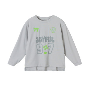 
Kindergarten Baby Autumn Fluorescent Letter Sports Long Sleeve Yoona's Mom Boys Spring and Autumn Tops Children's Fashion T-Shirts