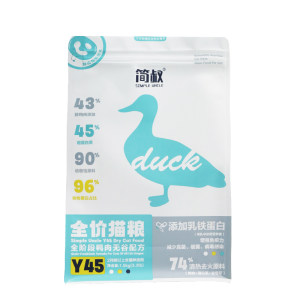 Uncle Jian Uncle Jian Y45 duck meat affordable cat food adds milk iron protein, the entire period of cat kittens, the main food 3*0.5kg
