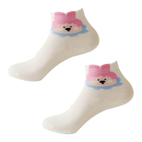 
Mijinola boneless thin cute three-dimensional small animal socks for women moisture-absorbent and breathable pure cotton short socks for women