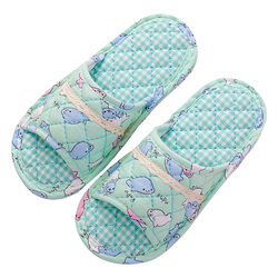 New Machine Washable Spring And Autumn Children's Cloth-soled Slippers For Home And Indoor Male And Female Babies Silent And Mute Cotton Slippers