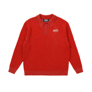 
Makemore Sweater Men's New Year's Style * Lazy Pit Strip POLO Red Christmas Style Senior Couple's Knitted Sweater for Women