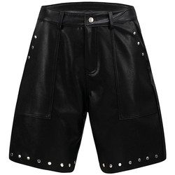 Imitation u leather five-point shorts casual sports for men and women