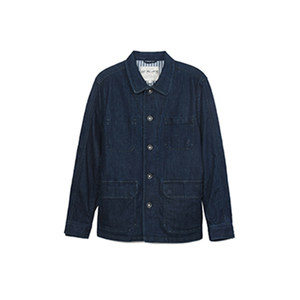 
MCS men's clothing originated from Marlboro Spring Business Casual Slim-fit Edition Washed Lapel Asymmetrical Denim Single Jacket