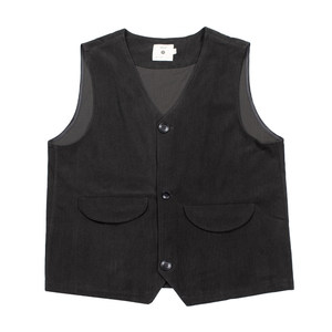 Fog-hit mountain autumn and winter work vest men's corduroy jacket simple vest pony clip versatile sleeveless vest trendy
