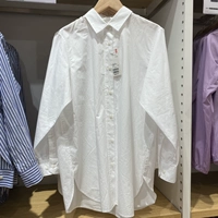 Белое место Uniqlo Женская ватная рубашка (длинная белая рубашка) 448444 448443