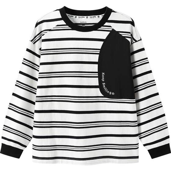
Balabala children's clothing boys' long-sleeved T-shirts children's bottoming shirts spring and autumn tops trendy baby cute clothes