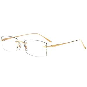 
Diamond cutting edge frame frame myopia glasses men's pure titanium frame can be equipped with degree gradient optical glasses