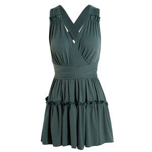 
Skirt-style one-piece swimsuit for women with belly-covering and slimming. 2025 new hot spring bathing swimsuit with breast pad