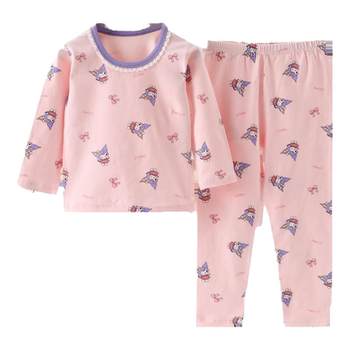 Girls Pure Cotton Class A Autumn Clothes Set Ginger Antibacterial