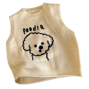 
Children's vest 2026 spring and autumn new style boys' sleeveless puppy knitted sweater with baby sweater vest for women to wear outside