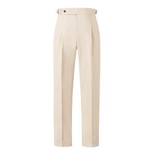[Australian Worn Wool] CULTUM Italian Naples Land-color Business Casual Single-pleated Trousers Men