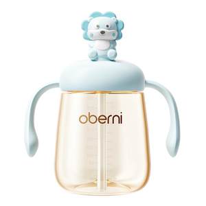 欧贝妮牛奶杯PPSU防摔大容量带刻度8个月以上1-2-3岁儿童喝奶喝水