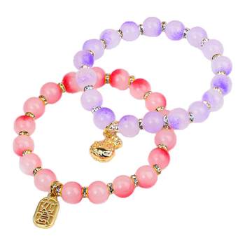 Children's bracelet glass beaded set gift box
