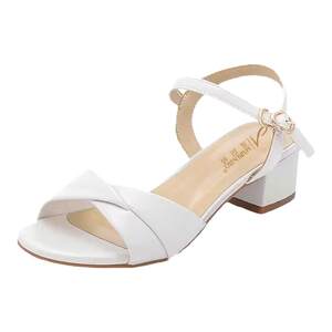 
Brand clearance genuine leather sandals for women 2026 new thick heel medium heel summer high-end soft sole fashion mother's shoes
