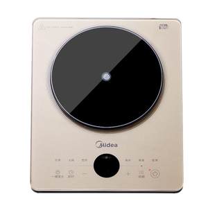 美的铂钻电磁炉大火力爆炒家用款火锅专用炒菜锅一体全套官方正品