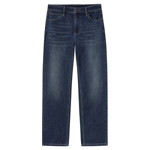 
Hot style men's straight jeans 2026 spring new trendy washed blue loose commuter denim trousers