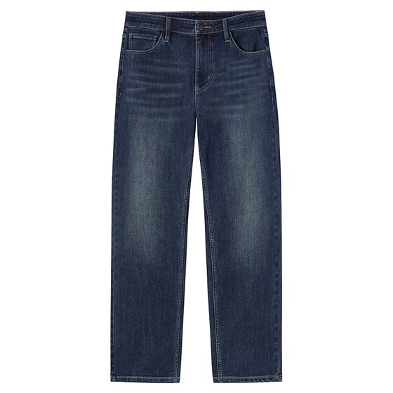 
Hot style men's straight jeans 2026 spring new trendy washed blue loose commuter denim trousers