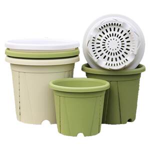 
Qingshan three-generation root-controlled potted monstera blueberry large-diameter high flower pot plastic resin breathable gallon pot for home use