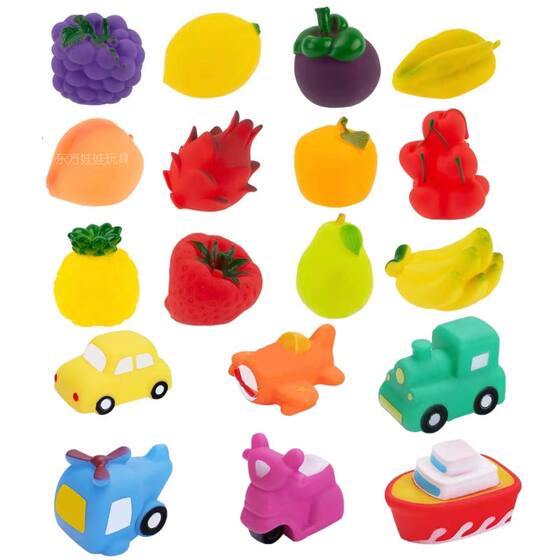
Simulated fruits and vegetables can be chewed and played in the swimming pool. Baby toys for 6 months and above can bite the fruit basket and scream.