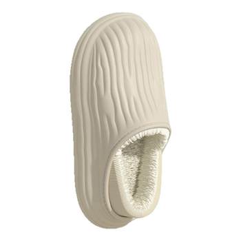 Heeled waterproof cotton slippers for women 2025 new autumn and winter indoor home warm and non-slip confinement shoes for men