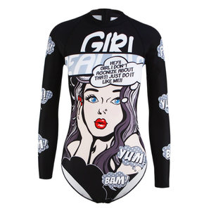 Kamen Cat Korean INS Swimsuit Female Body Bubbles Hot Spring Belly Lifting Long -sleeved Sunscreen Professional Diving clothing