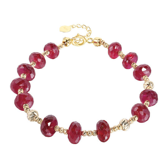 Ruohua jewelry レッド スター ピジョン ブラッド ルビー ブレスレット 